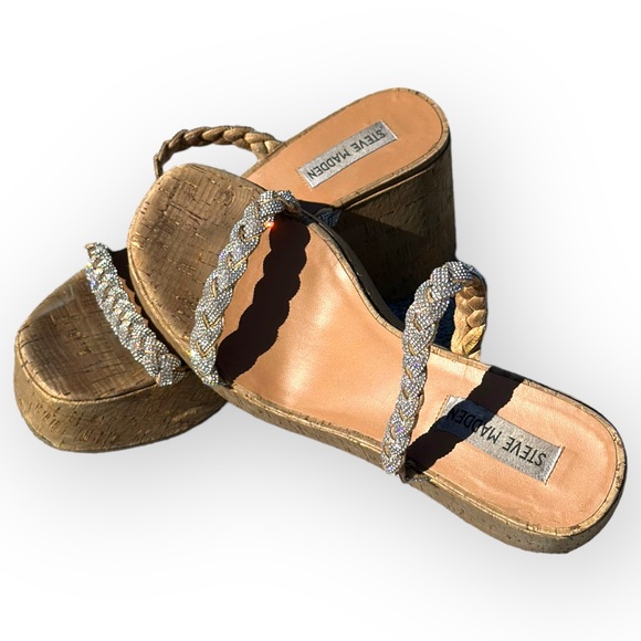 Steve Madden, Danya Rhinestones Sandals - Size M8 - Picture 4 of 6